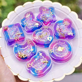 Geometry Double Layer Resin Casting Silicone Mold Woman Keychain Pendant