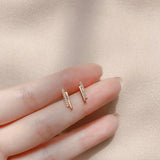 Silver Zircon Stud Earring For Women Small Jewelry