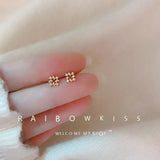 Silver Zircon Stud Earring For Women Small Jewelry