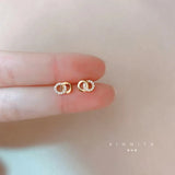 Silver Zircon Stud Earring For Women Small Jewelry
