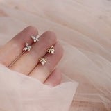 Silver Zircon Stud Earring For Women Small Jewelry