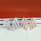 Geometry Zircon Stud Earrings Micro Pave Full Bling Gift