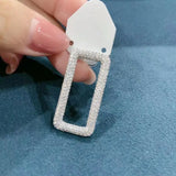 Love Heart Shape Long Earrings 925 Silver Needle Single Earrings