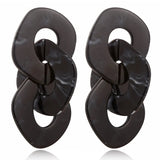Gray Chain Drop Earrings Halloween Party Vintage Jewelry