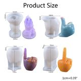 Gesture Candle Epoxy Resin Mold DIY Fingers Aromatherapy Plaster Silicone Mould