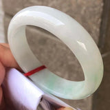 Certified Myanmar Emerald Light Purple and Green Bracelet 54-62mm