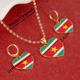 Ghana Flag Pendant Necklace Earrings Jewelry Ghanaian Maps Patriotic Gift