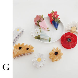 Funny Flower Daisy Acetate Hair Clip for Women