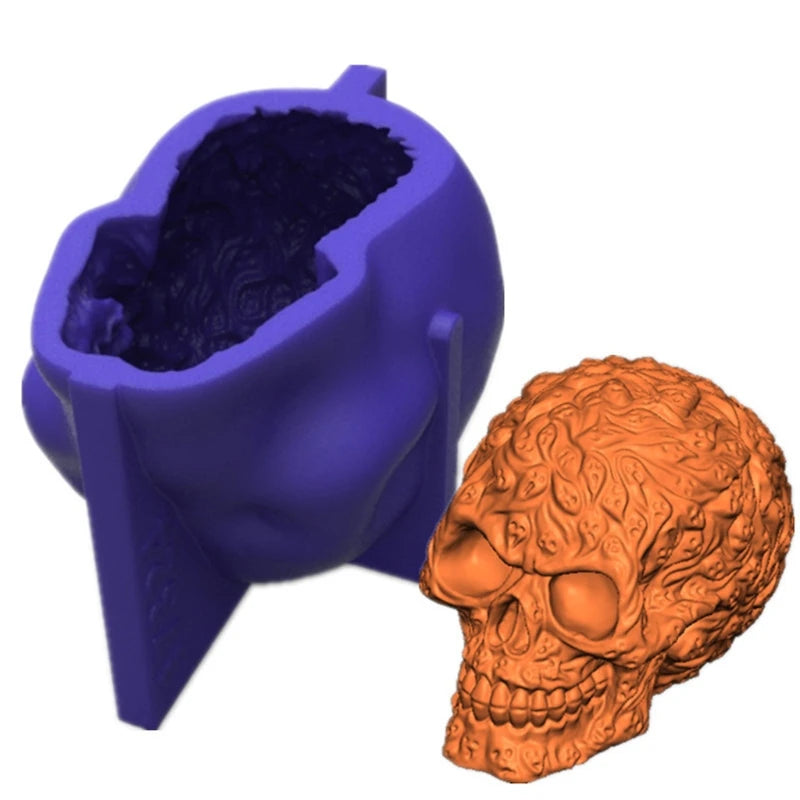 Ghost 3D Skull Epoxy Resin Mold DIY Crafts Plaster Candle Making Tool