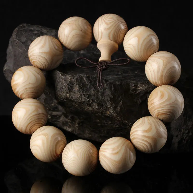 Ghost Face Ivory Wood Bracelet Beads Unisex Jewelry