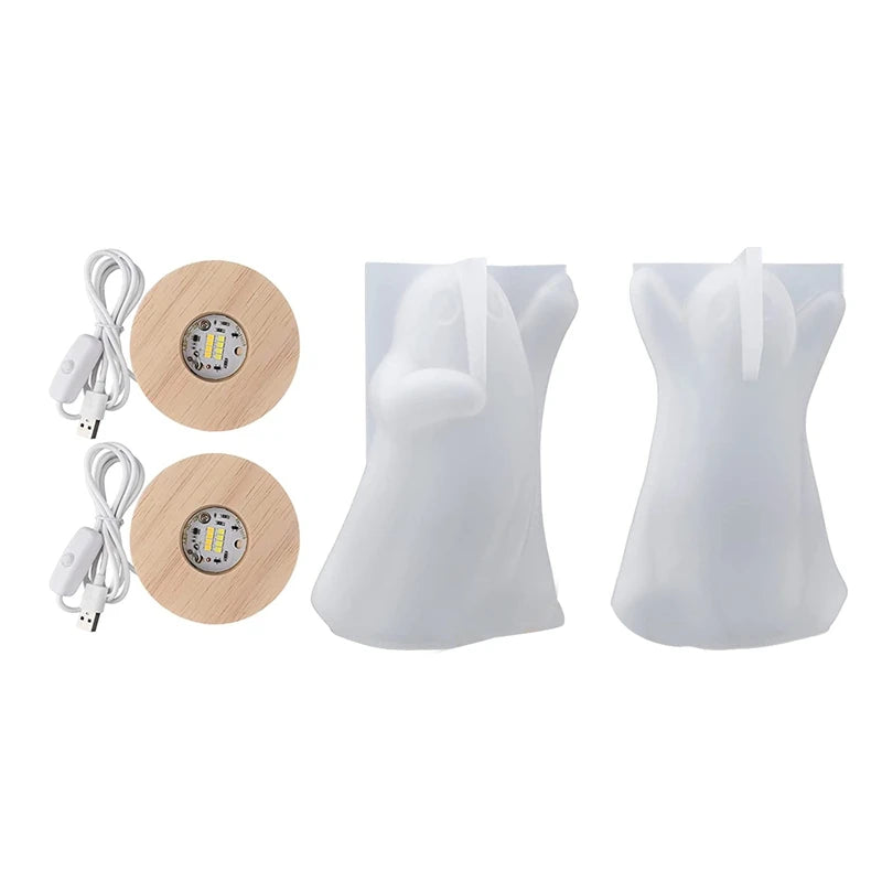 Ghost Light Resin Mould Set with Lamp Base