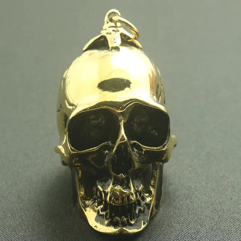 Ghost Rider Stainless Steel Skull Pendant
