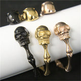 Golden Ghost Skeleton Bangle Man Biker Bracelet