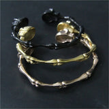 Golden Ghost Skeleton Bangle Man Biker Bracelet