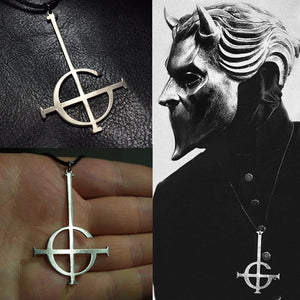 Ghost Nameless Ghoul Necklace Pendant Grucifix Papa Emeritus Patch Jewelry