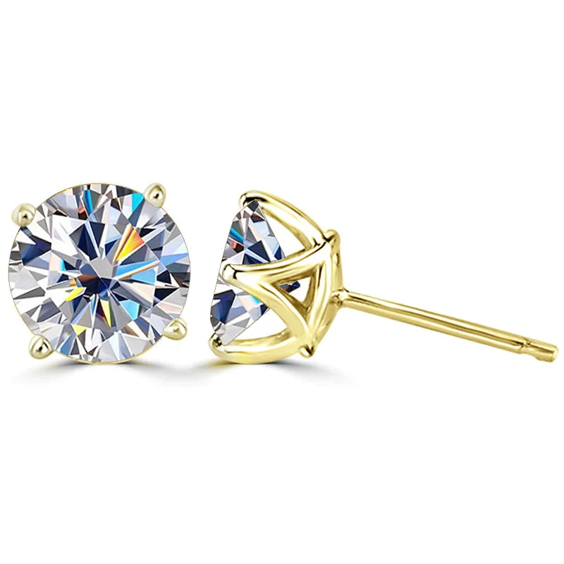 Gica Gema 925 Silver Earrings Multicolour CZ Crystal Ear Studs
