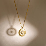 925 Silver 8-pointed Star Necklace Geometric Pendant Chain Jewelry