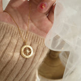 925 Silver 8-pointed Star Necklace Geometric Pendant Chain Jewelry