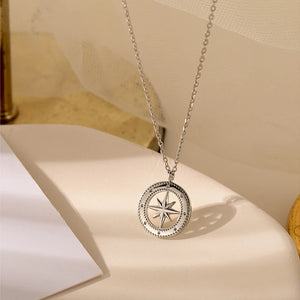 925 Silver 8-pointed Star Necklace Geometric Pendant Chain Jewelry