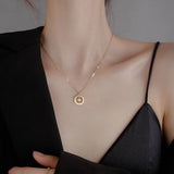 925 Silver 8-pointed Star Necklace Geometric Pendant Chain Jewelry