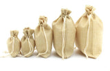 50Pcs Natural Burlap Wedding Candy Cookies Pouch Drawstring Bags