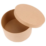 Round Jewelry Storage Box with Lid - Chocolate Flowers Design