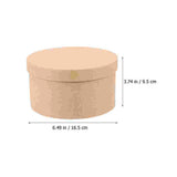 Round Jewelry Storage Box with Lid - Chocolate Flowers Design