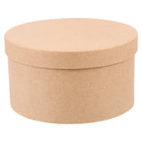 Round Jewelry Storage Box with Lid - Chocolate Flowers Design