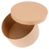 Round Jewelry Storage Box with Lid - Chocolate Flowers Design