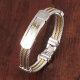 Punk Bangle Stainless Steel Bracelet for Men