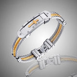 Punk Bangle Stainless Steel Bracelet for Men