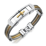 Punk Bangle Stainless Steel Bracelet for Men