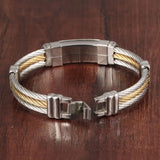 Punk Bangle Stainless Steel Bracelet for Men