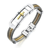 Punk Bangle Stainless Steel Bracelet for Men