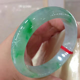 Emerald A-Class 54mm-62mm Ice Green Bi-Color Bracelet