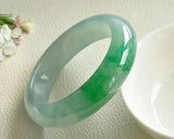 Natural Myanmar Emerald A-Class Carved Light Green Bracelet Gift