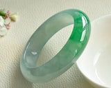 Natural Myanmar Emerald A-Class Carved Light Green Bracelet Gift