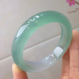 Natural Myanmar Jade A-Class 54mm-62mm Ice Light Green Bracelet