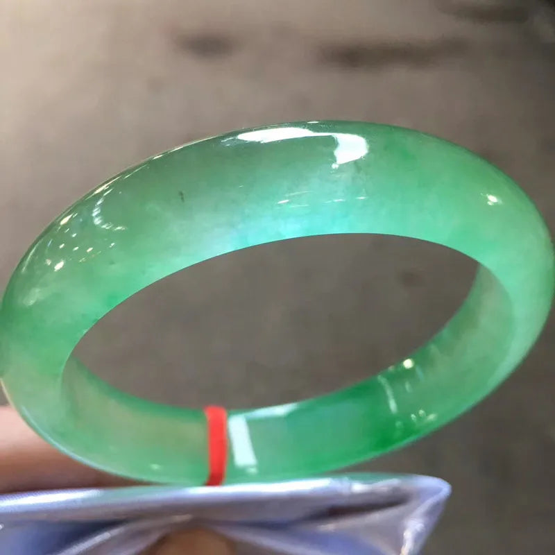 Natural Myanmar Jade 5mm-62mm Ice Green Bracelet Gift