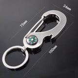 Creative Tool Compass Multi-function Car Keychain Opener Keyfob Key Rings