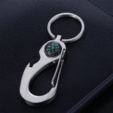 Creative Tool Compass Multi-function Car Keychain Opener Keyfob Key Rings