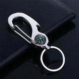 Creative Tool Compass Multi-function Car Keychain Opener Keyfob Key Rings