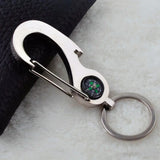 Creative Tool Compass Multi-function Car Keychain Opener Keyfob Key Rings