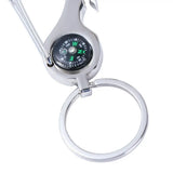 Creative Tool Compass Multi-function Car Keychain Opener Keyfob Key Rings