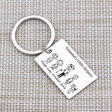 Family Love Key Chain with Pet Portrait Engraved - Gift for Grandparents