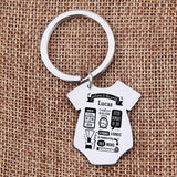 Baby Souvenir Key Chain Siamese Shape First Parents Gift Couple Charm