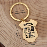 Baby Souvenir Key Chain Siamese Shape First Parents Gift Couple Charm