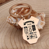 Baby Souvenir Key Chain Siamese Shape First Parents Gift Couple Charm