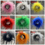 Ostrich Feather Slap Bracelet Cuff Sleeves Hair Accessory
