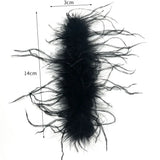 Ostrich Feather Slap Bracelet Cuff Sleeves Hair Accessory